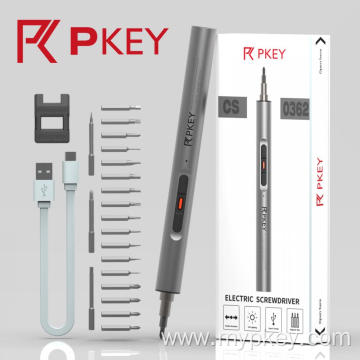 PKEY Electric Screwdriver With 0.3N.m Torque 20pcs Bits